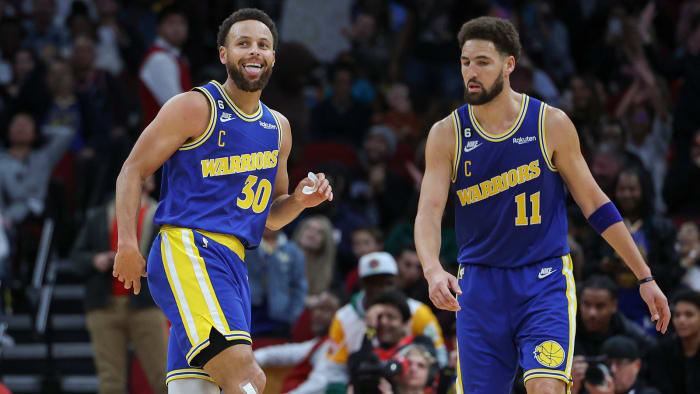 Stephen Curry and Klay Thompson